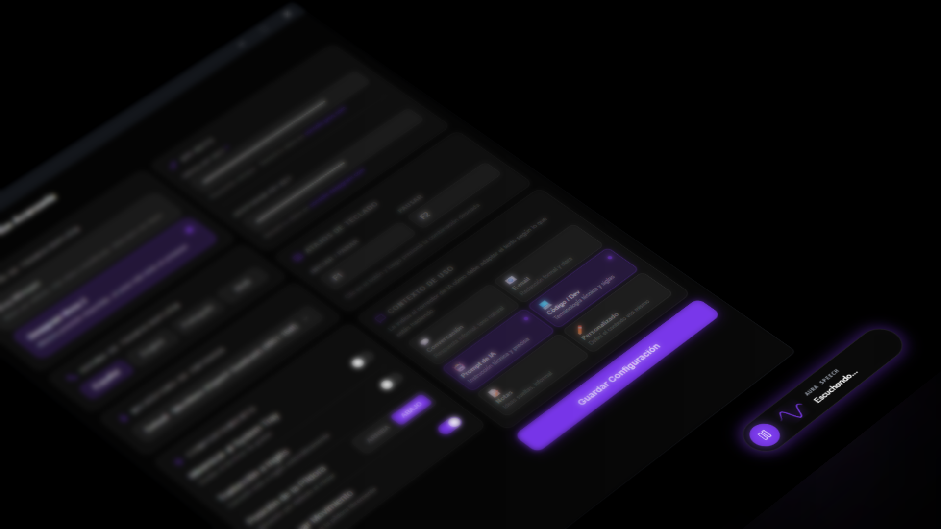 Aura Speech — Transcripción de voz con IA